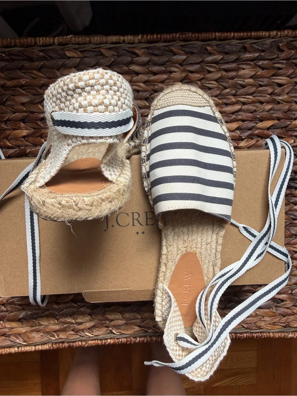 J Crew lace up espadrilles, size 8